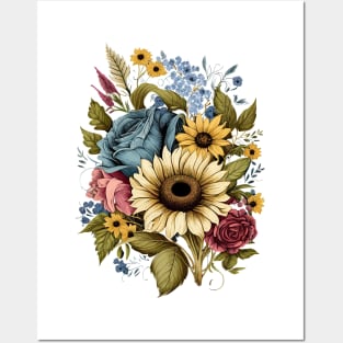 Botanical Floral Flowers Posters and Art